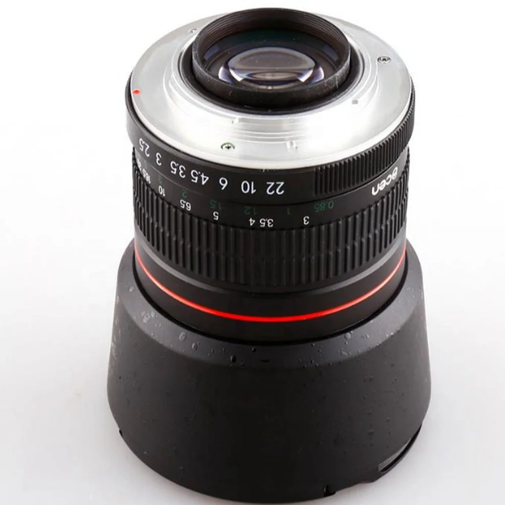 

China's factory lens with T mount adapter 85mm f/1.8 portrait camera lens