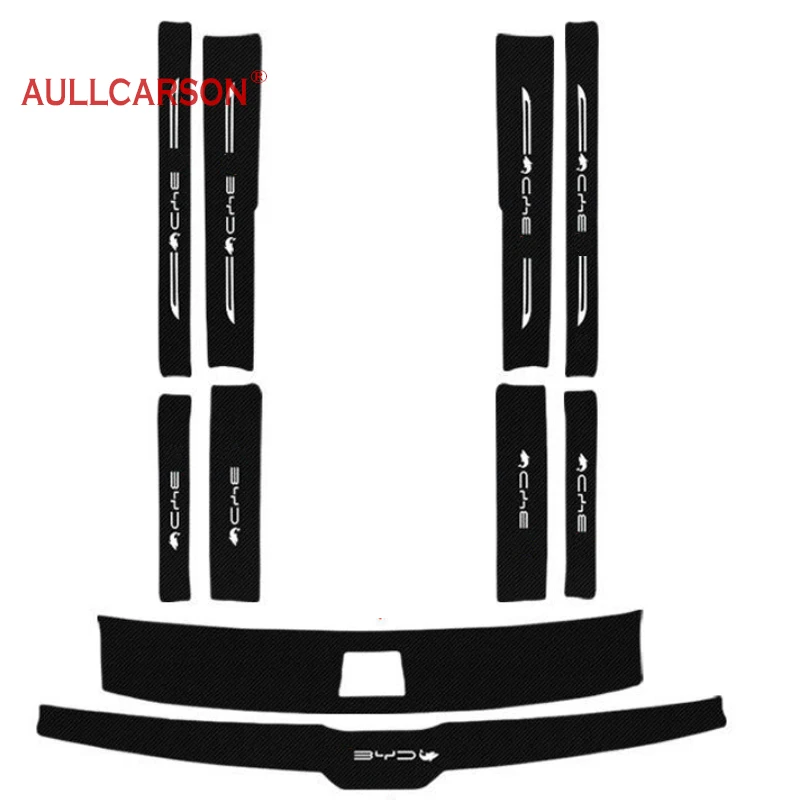 Кожаные наклейки на порог автомобильной двери для BYD Dolphin EV 2024 2023 защитная