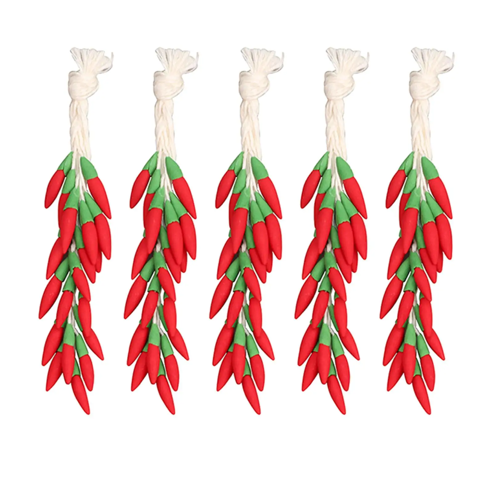 

5 Pieces Miniature 1/12 Dollhouse Food Red Pepper Handmade for Decoration