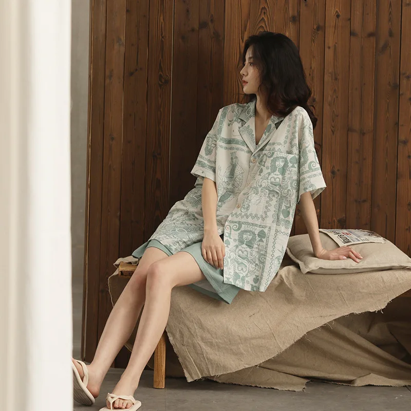 Women Loungewear Set Silk Satin Soft Pajama Set Summer Short-sleeve Pyjamas Set For Woman Young Girl Sleepwear