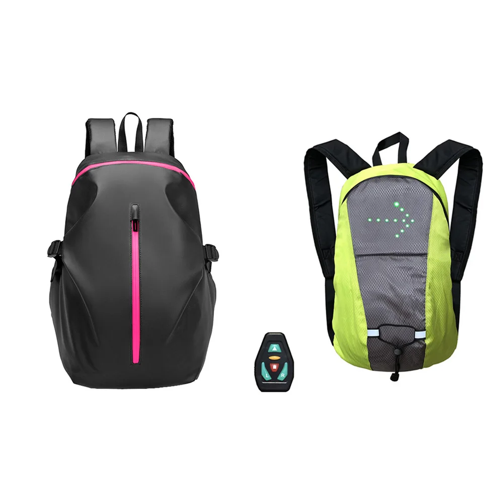 

Bicycle Bag Waterproof Sport Backpack LED Turn Signal Light Reflective Bag Pack Remote Control Safety Bag Hiking Climbing Bag
