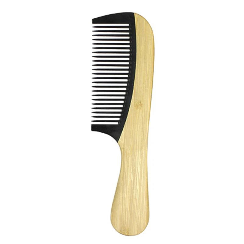 

Высококачественные Женские гребни для волос из натурального бамбукового дерева, антистатические гребни для волос с широкими зубьями