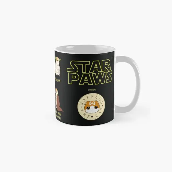 Star Paws Classic  Mug Simple Coffee Gifts Tea Image Handle Round Cup Design Photo Picture Drinkware Printed