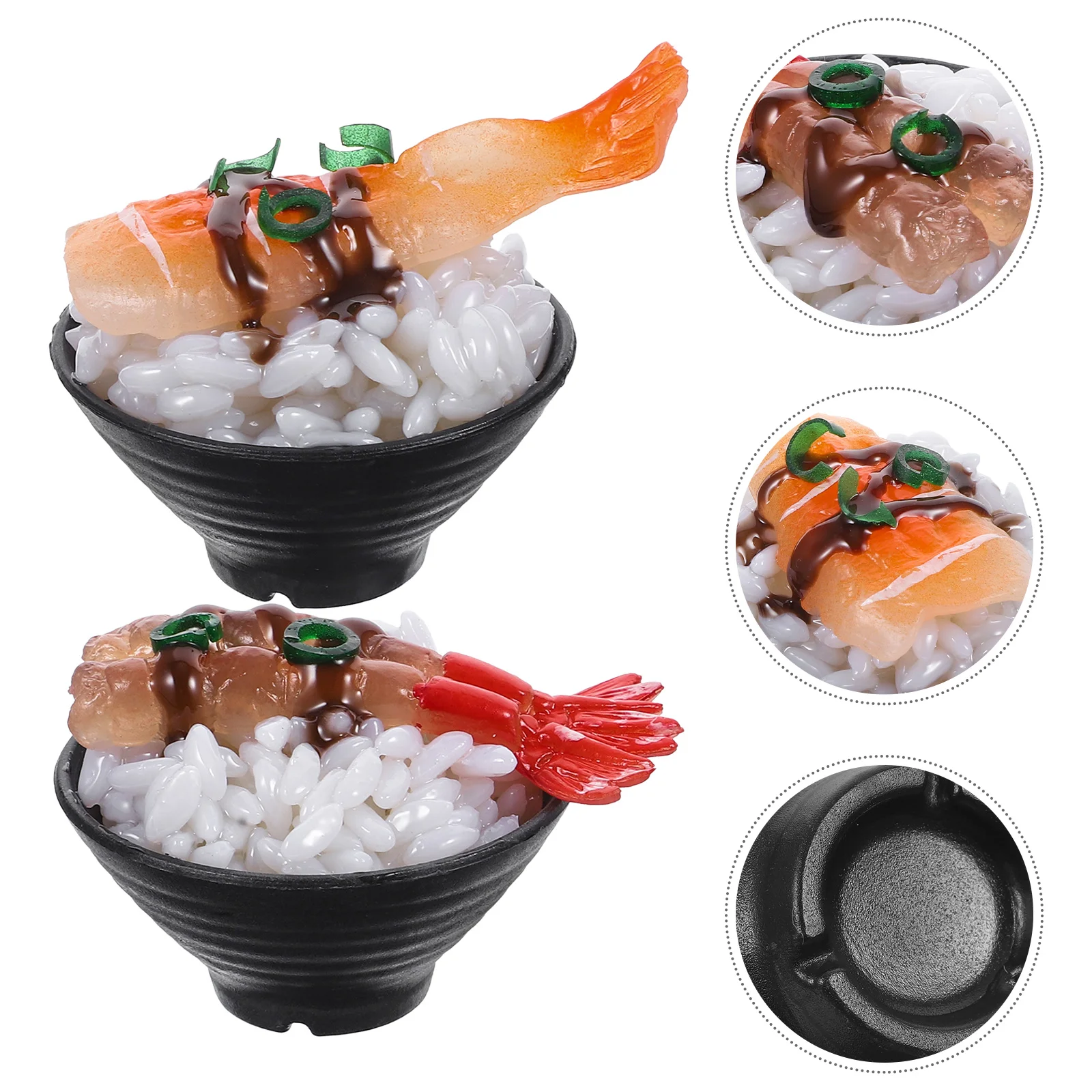 

2 Pcs Cupcake Model Decorative Food Display Kids Playsets Simulated Food Rayan Toys Kids Simulated Sushi Rice Props Sushi Model