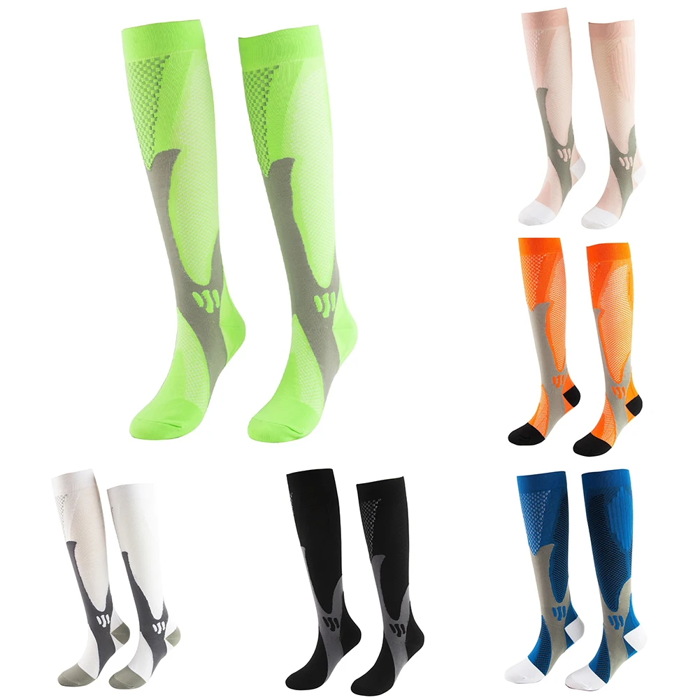 Для бега езды на велосипеде носки с варикозным расширением вен для зеленые