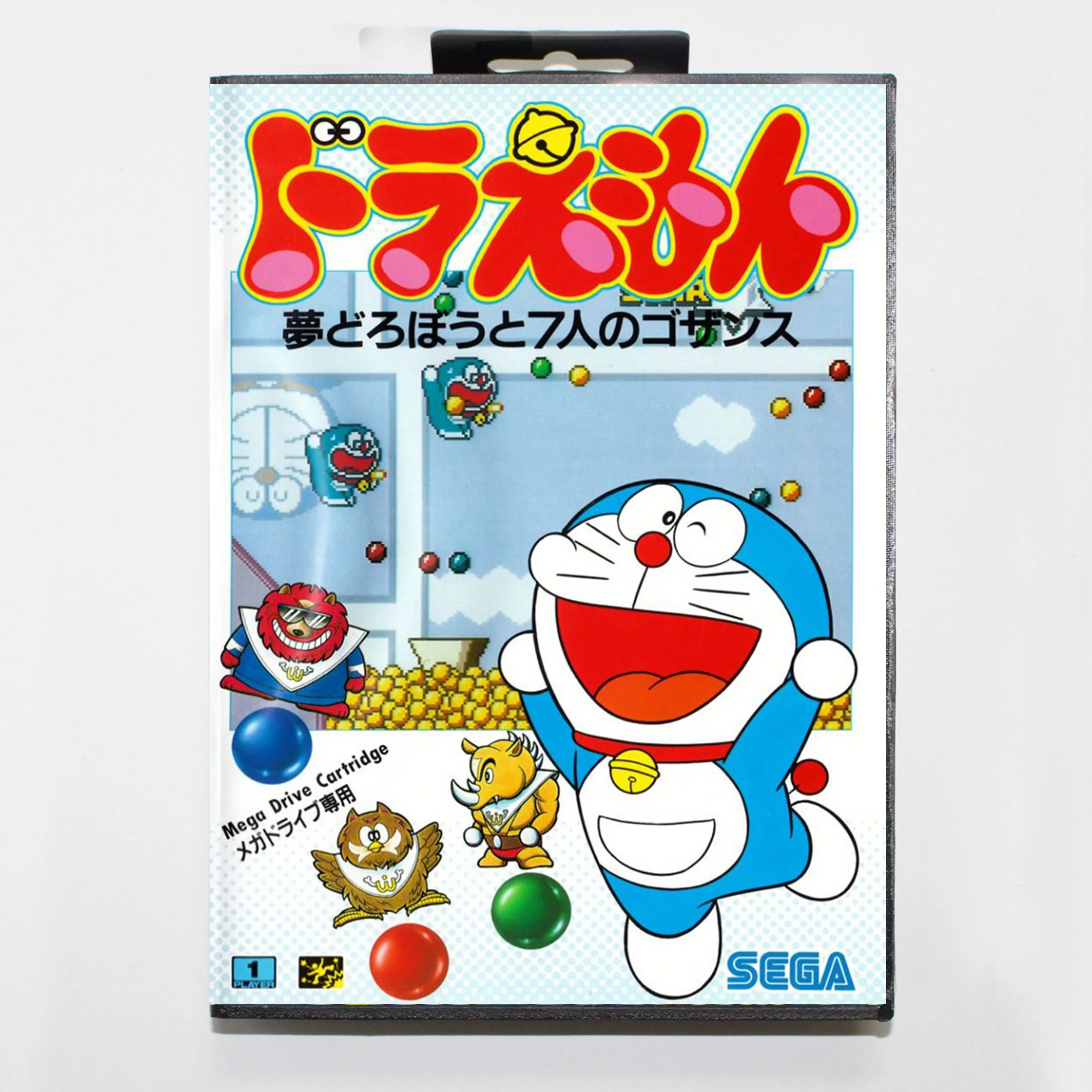 

Игровая карта Doraemon Yume 16bit MD для Sega Mega Drive/ Genesis с чехлом JP, розничная коробка