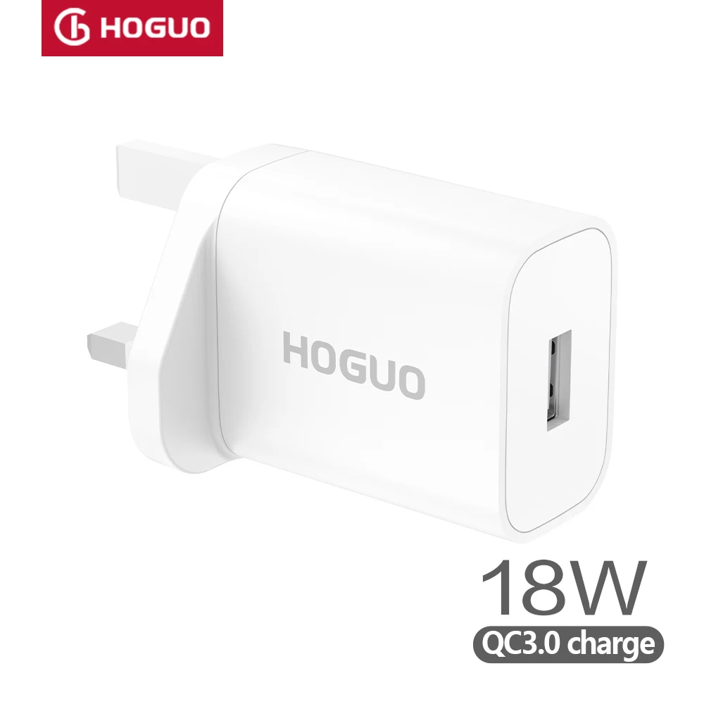 

Hoguo 20W USB Charger Support QC3.0 Fast Charging Dual USB Port Portable Phone Charger For iPhone 14 13 12 11 Pro Max