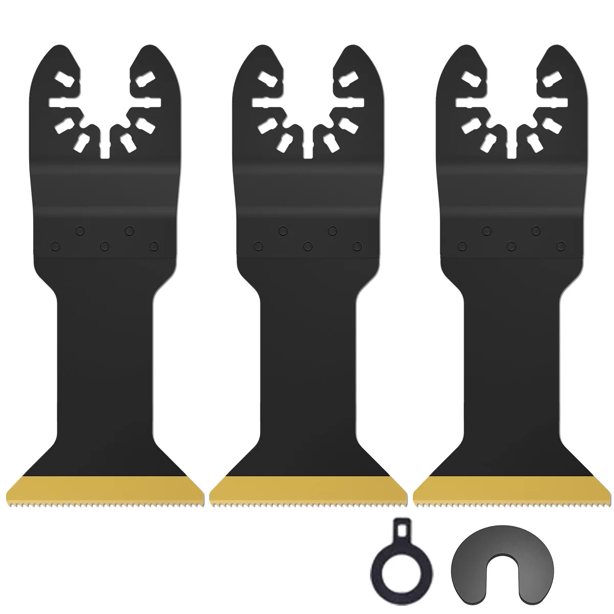 

Multitool Blades Bi-metal Titanium Coated Oscillating Saw Blades Quick Release Oscillating Blades High Precision Fast Cutting