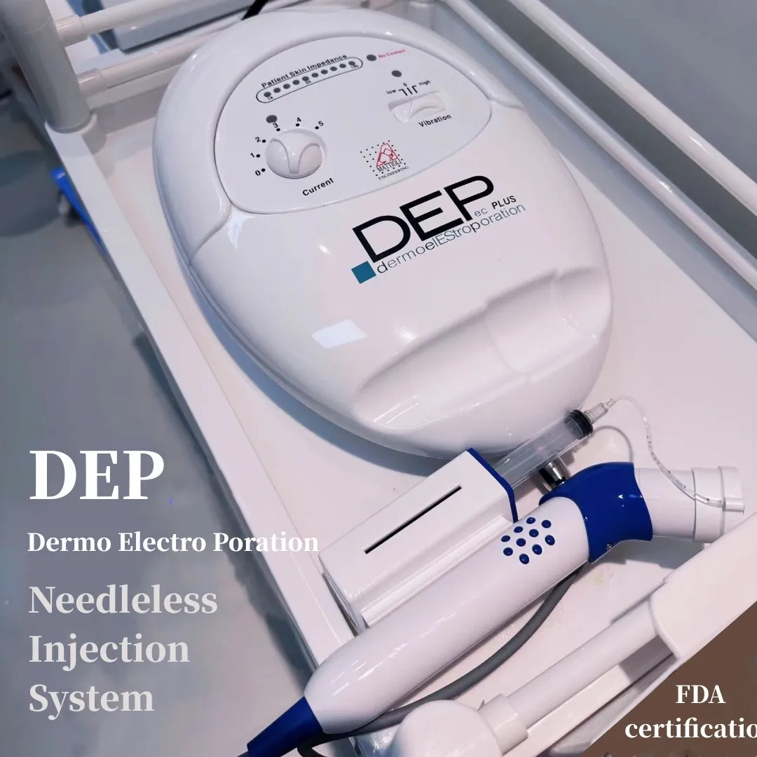 

DEP ES PLUS Needleless Injector Mesotherapy Device System No Needle Skin Rejuvenation Wrinkle Removal Facial Whiten Machine