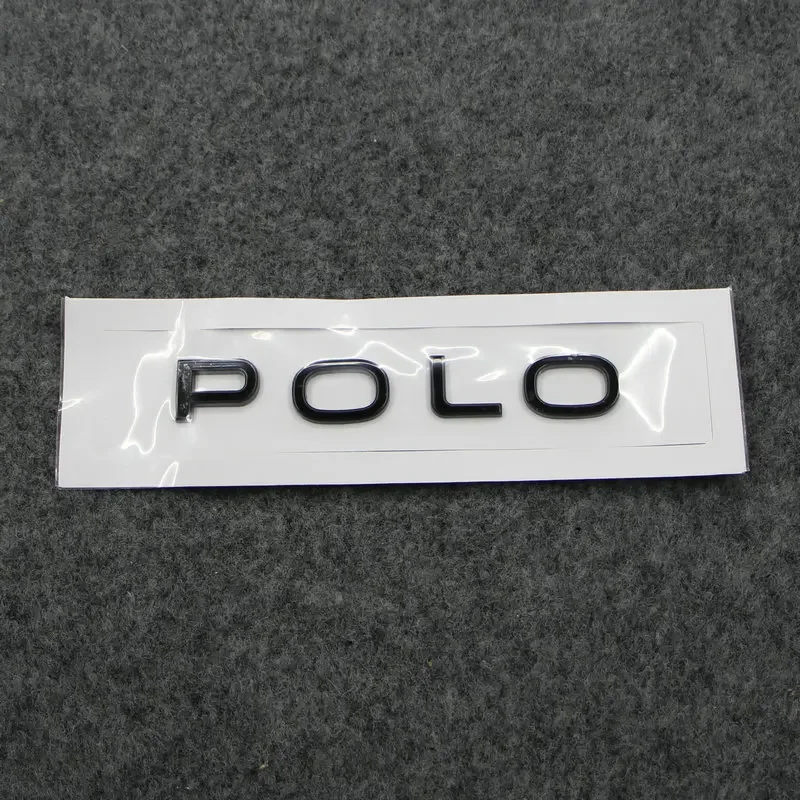 Apply to NEW Polo Rear tail mark Luggage label Lettered logo Bright Black
