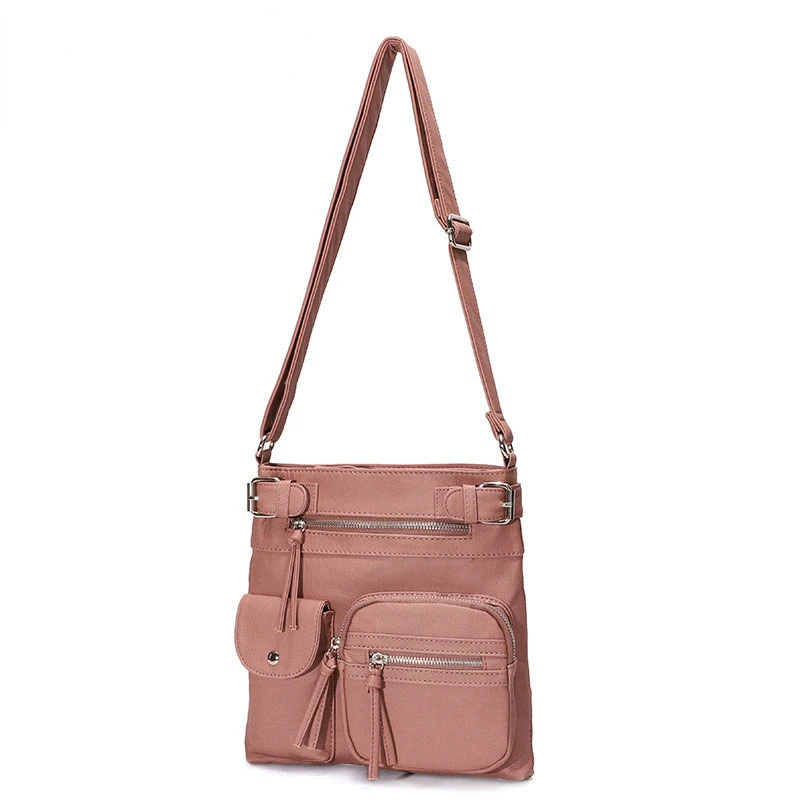

Vintage PU Designer Fashion Shoulder Bag for Women Big Bags New Female Handbag Totes Multi-Pocket Crossbody Bag Shoulder Bag