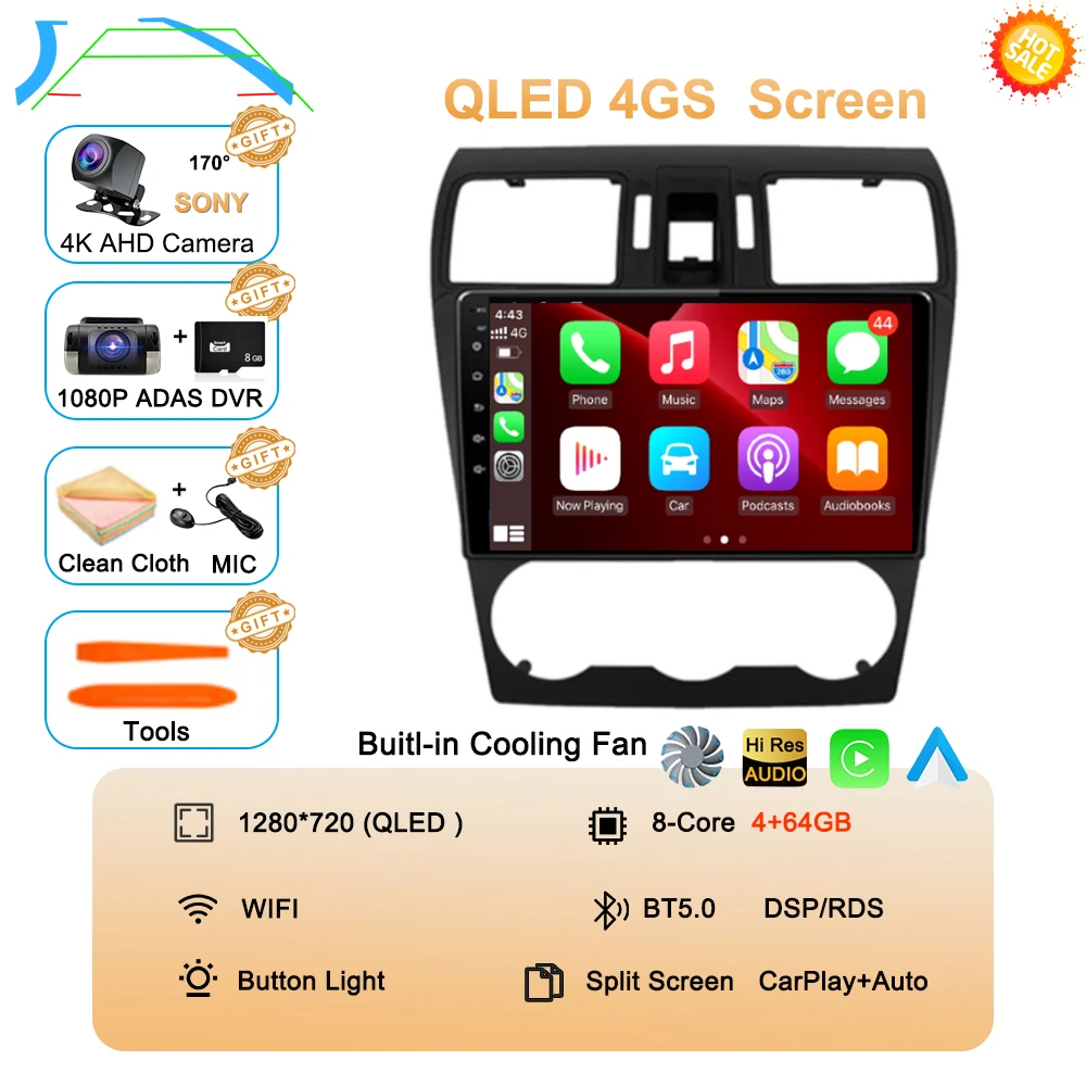 

Автомобильная стереосистема Android 15 для Subaru Forester 4 SJ XV 2012-2015 4G Мультимедийный видеоплеер Навигация GPS Carplay 360 Камера