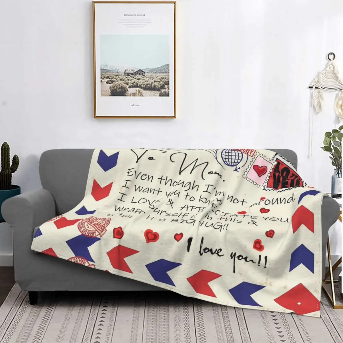 

Портативные теплые пледы A Letter To Mom для постельных принадлежностей и путешествий