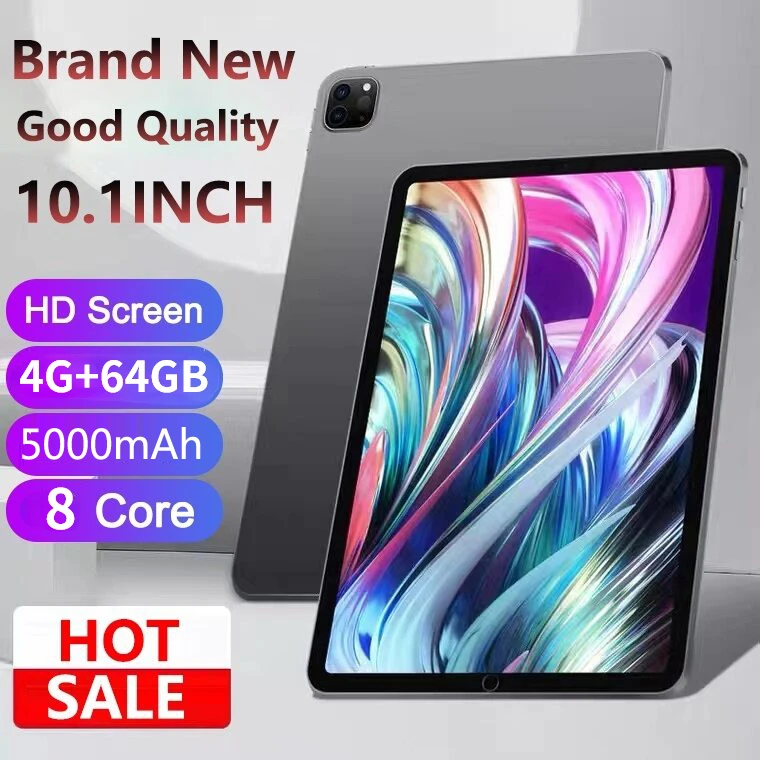 2023 Super 10.1 Inch 4G+64GB Tablet PC Android 9.0 Octa Core 3G 4G LTE Tablets 5.0 MP Back Camera WiFi Bluetooth GPS Tablet