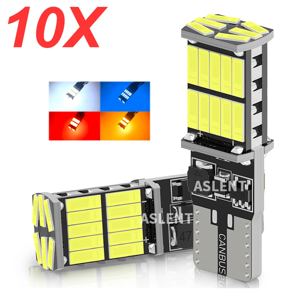 

10 шт., светодиодные лампы W5W T10 Canbus 4014SMD