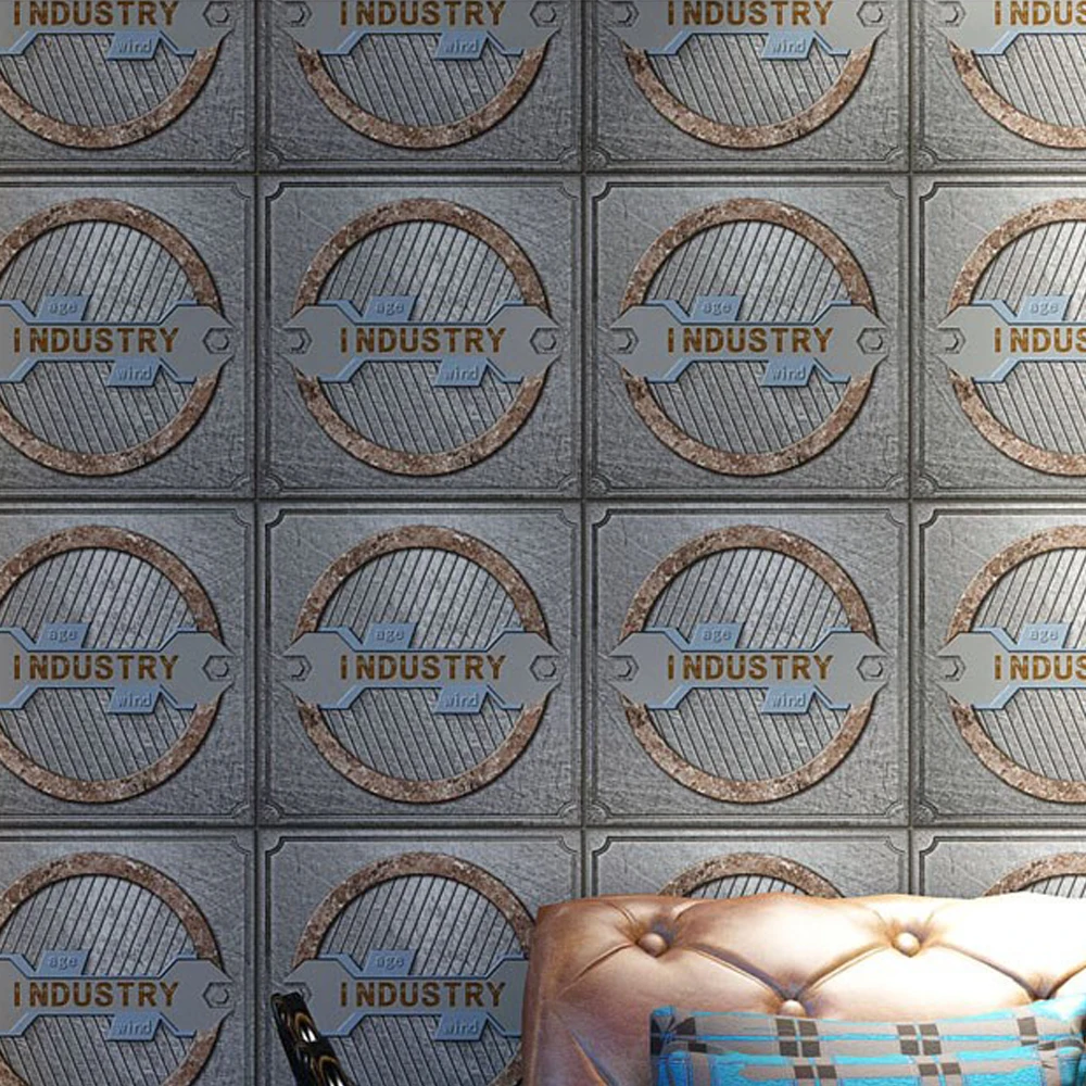 

Винтажные настенные бумаги в индустриальном стиле, домашний декор, настенные рулоны из ПВХ для ресторана, чайного дома, кофейни, декорирования магазина, обои