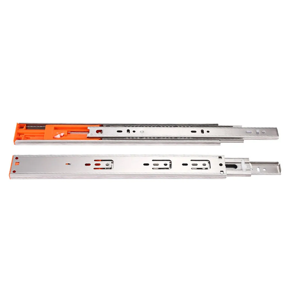 

Stainless Steel Drawer Slide Hydraulic Damping Buffer Sliding Bearing Silent Cabinet Drawer Track Slide Furniture Hardware