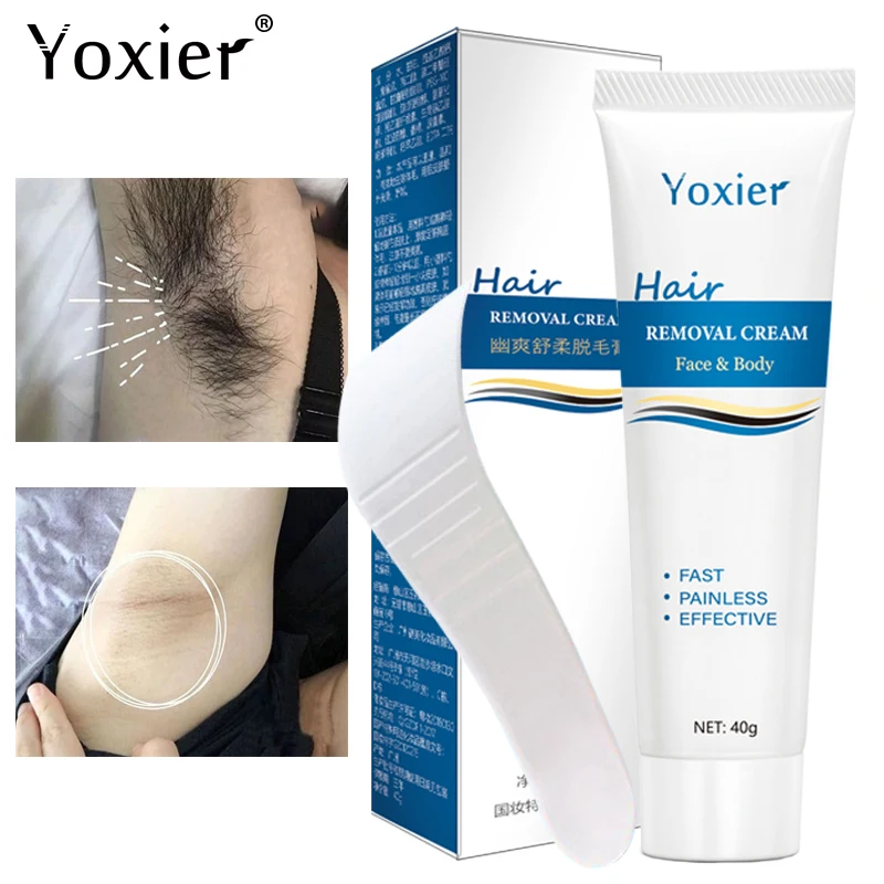 

Крем для удаления волос, безболезненная быстрая очистка, эффективное удаление волос, подмышки для лица, рук, ног, для женщин и мужчин, депиляция, уход за кожей тела, 40 г