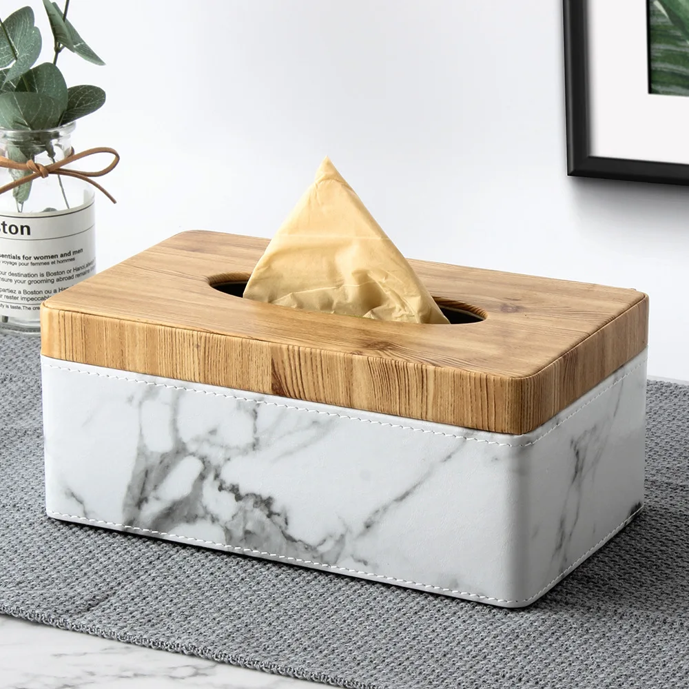 

Cover Square Organizer Tissue Box Decoration Luxury Holder Square Tissue Box Designer Bathroom Marble Potjes Home Garden AB50HZ