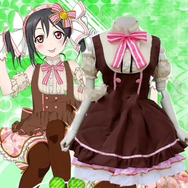 Аниме Lovelive love live Косплей из 9 человек конфетная горничная униформа Tojo/ Umi/ Eli/