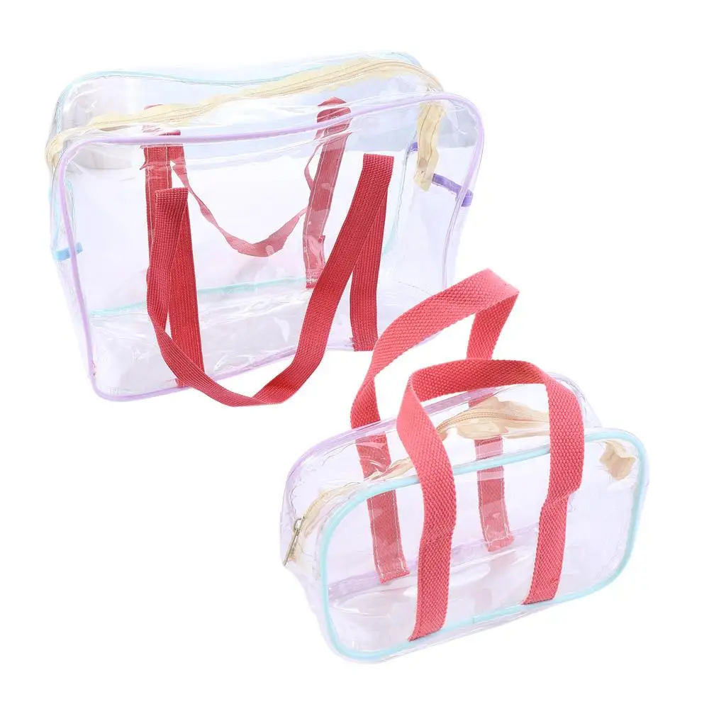 

Case Toiletry Bag Large Capacity Waterproof Beach Bag PVC Tote Bag Waterproof Storage Bag Transparent Makeup Bag