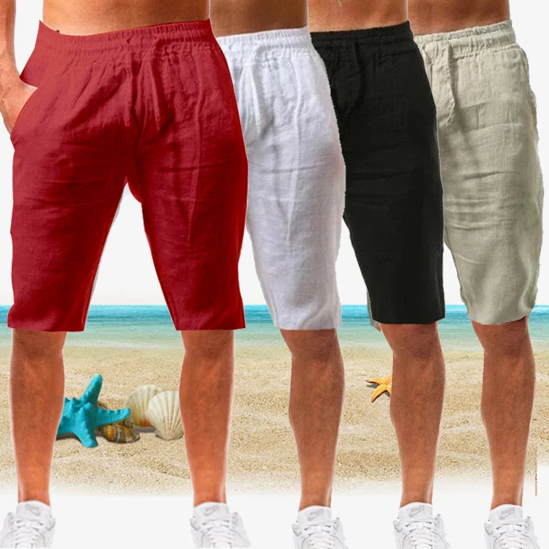 

2022 Fashion New Summer Men's Casual Sports Shorts Cotton and Linen Comfortable Fashion Shorts Jogging Pants Beach Pants