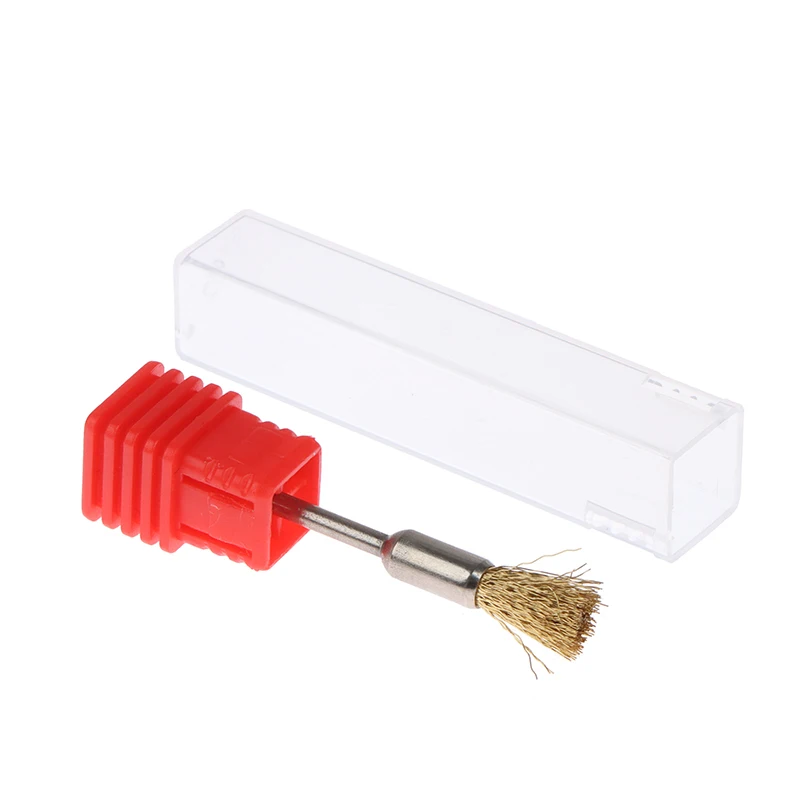 

1Pcs Gold Copper Nail Nail Bits Brush Electric Manicure Drills Cleaning Brush