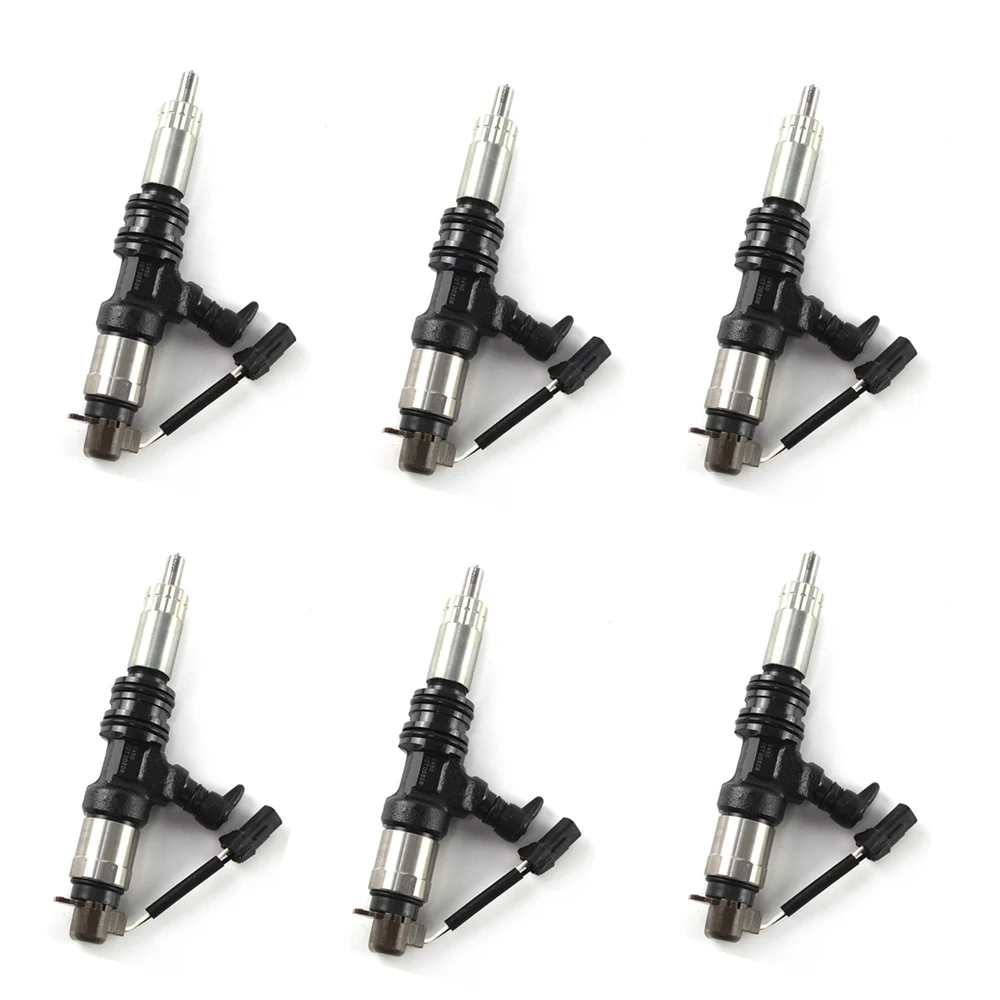 

6pcs Fuel Injectors 095000-5450 0950005450 for MITSUBISHI 6M60 Fuso ME302143 Remanufactured Parts with 3 Months Warranty