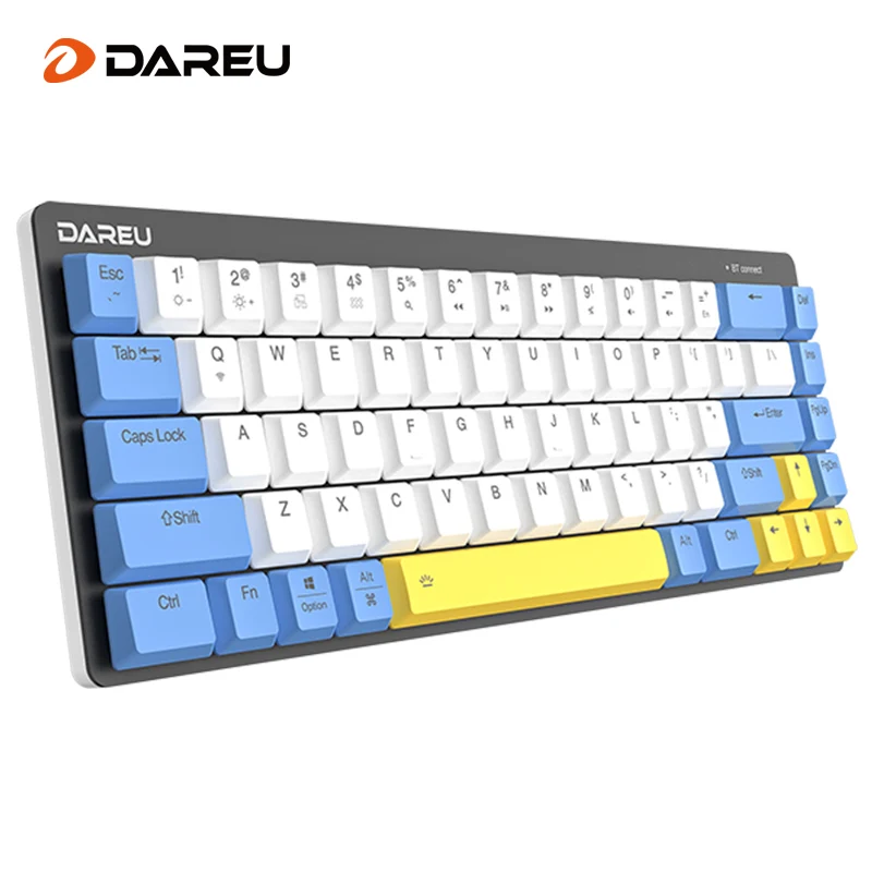 

Портативная механическая мини-клавиатура DAREU, 68 клавиш, 60%, Двухрежимная, проводная, Bluetooth 5,1, эргономичная, низкопрофильная клавиатура для офиса