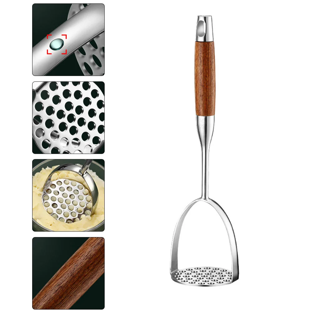 

Potato Masher Ricer Hand Metal Steel Stainless Crusher Presser Manual Fruit Press Garlic Tool Vegetable Kitchen Squeezer Wooden