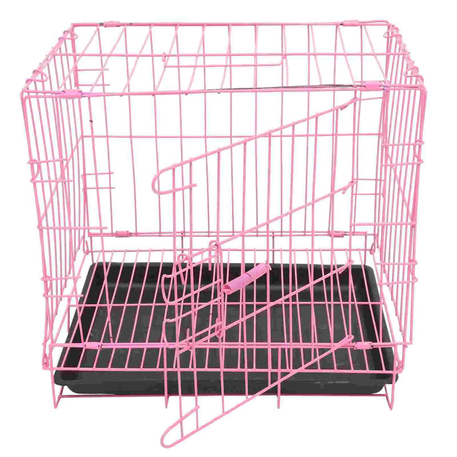 

cage - single door metal crates with movable tray- & carry, kennel for medium dogs suitable for poodle cat crate rabbit House