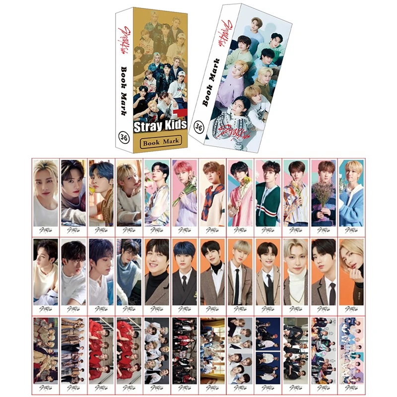 

36 шт./компл. Kpop STRAY KIDS ENHYPEN ATEEZ GOT7, держатель для книг, бумажник, устройство для чтения, канцелярские принадлежности, поклонники, подарки