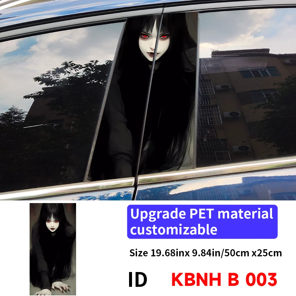 Наклейки на автомобиль с изображением девушки ужасов водонепроницаемые для