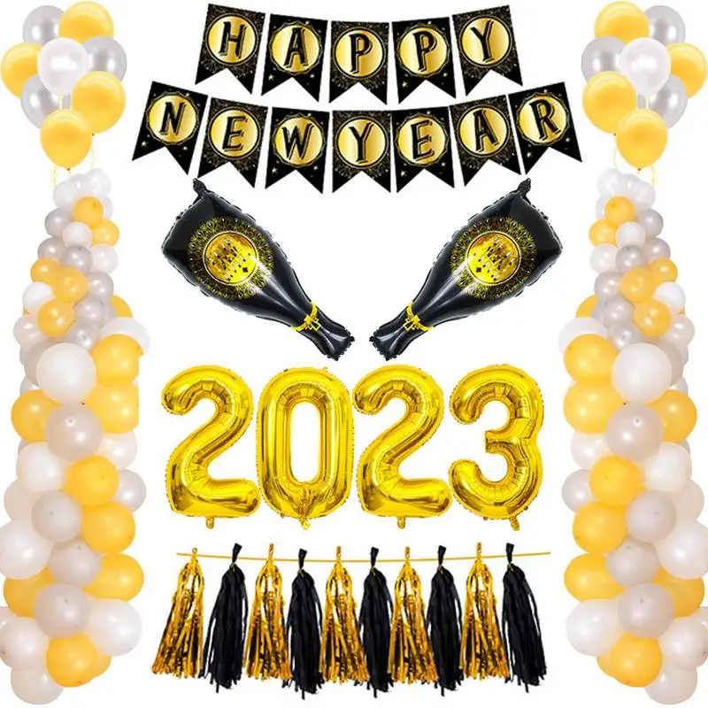 

2023 Happy New Year Decorations Set 16in Big Happy New Year Banner Happy New Year Decorations 2023 Backdrop For New Year Party
