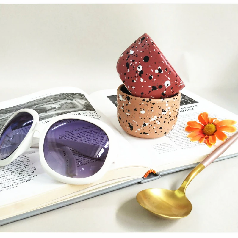 Скандинавская Фарфоровая Кофейная Чашка Объемом 140 Мл С Глазурью От Шоколада И