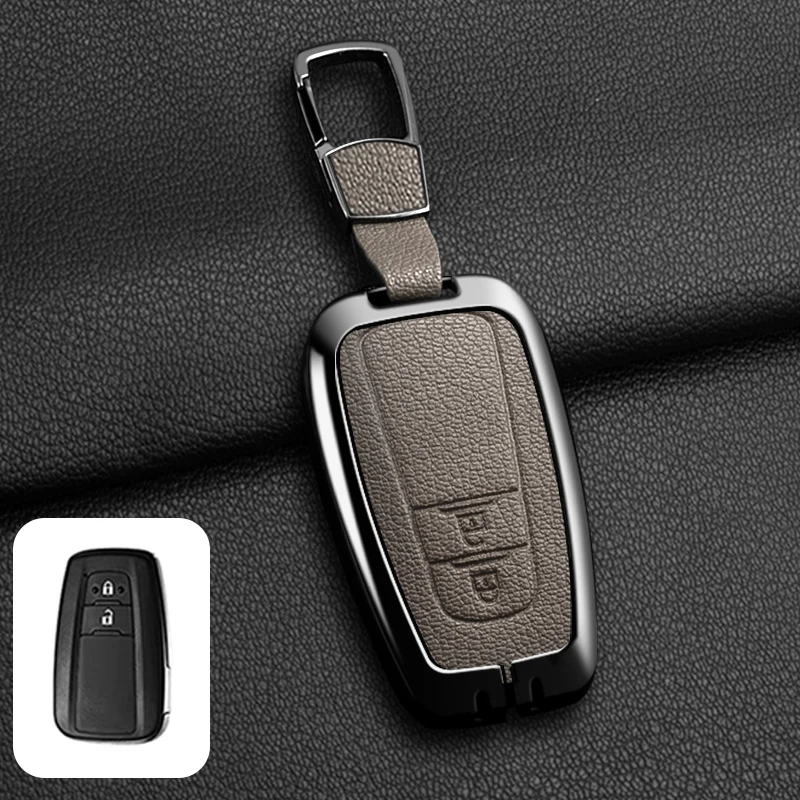 Чехол-корпус для автомобильного ключа из сплава для Toyota C-HR, Prius, RAV 4, Camry, Corolla, Land Cruiser 200, Prado, Crown, TLK, Yaris Cross, Hilux (art.: 3920dcf7939b4) - 3920dcf7939b4