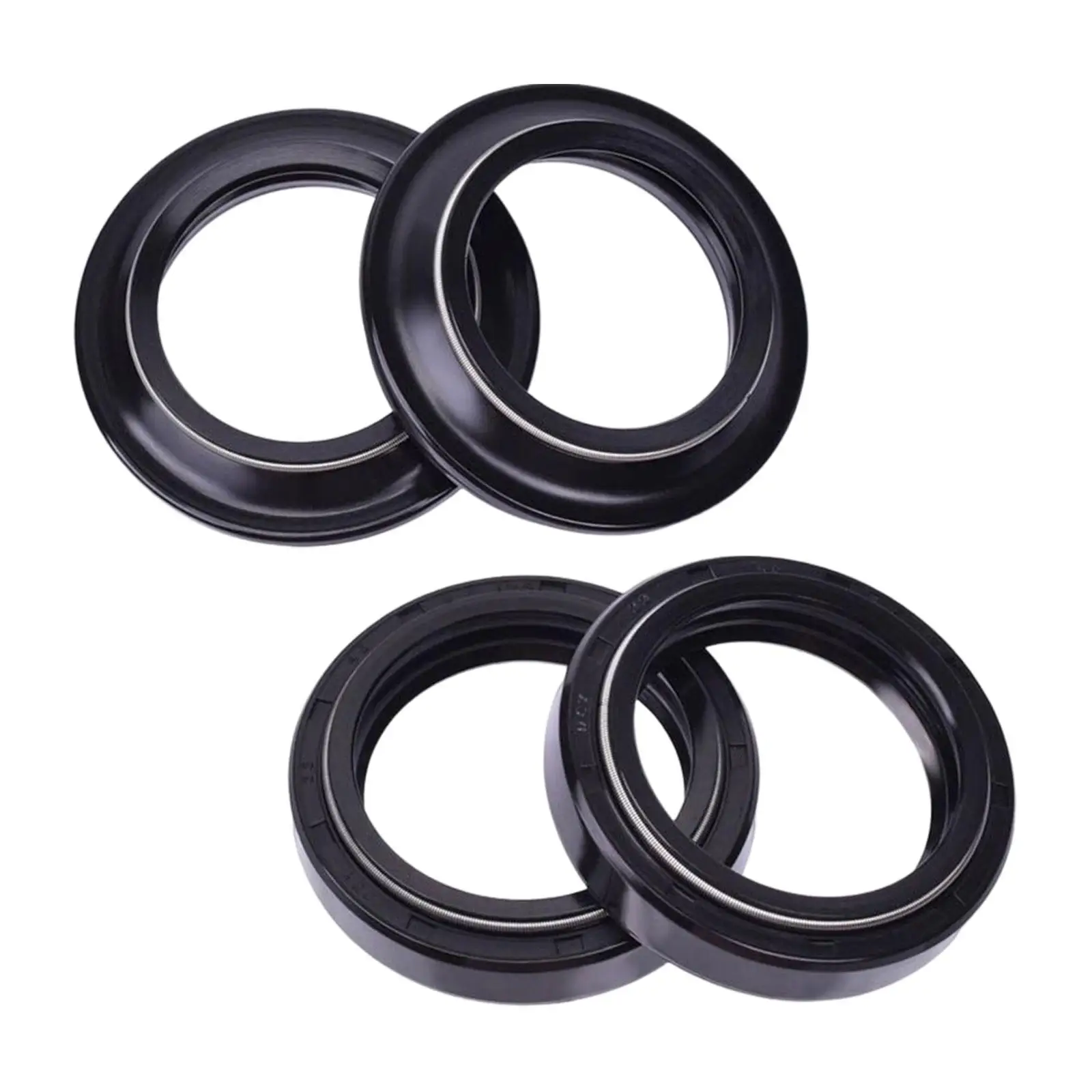 4 Pieces Motorcycle Front Fork Damper Shock Oil Seal & Dust Seal Parts for Yamaha TW200 XV125 Virago Yzf-r125 Yzf-r15 150cc