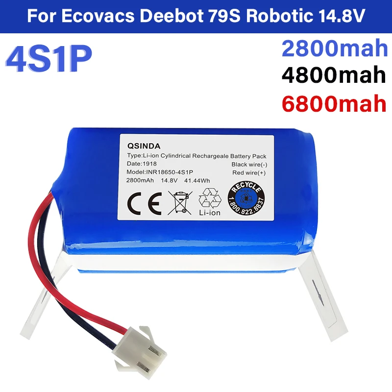 

100% Original 14.8V 2800MAH/ 4800MAH/ 6800MAH robot Vacuum Cleaner Battery Pack replacement for chuwi ilife v7 V7S
