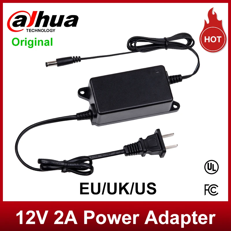 

Dahua 12V 2A адаптер питания Вход 100-240 V оригинальный источник питания PFM320D CCTV камера выделенный источник питания