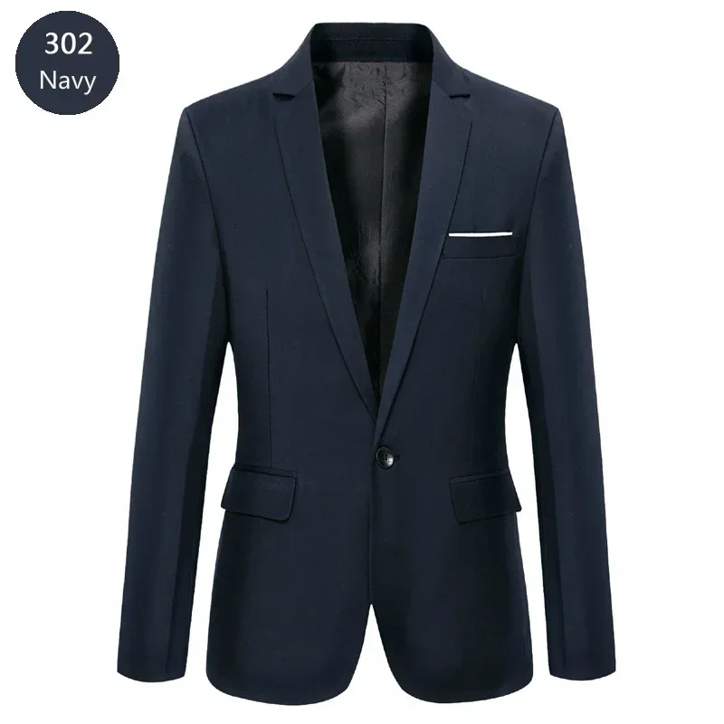 Весенний повседневный пиджак с длинным рукавом мужской приталенный костюм для