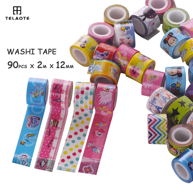 Лента маскирующая для подарочной упаковки размер 2X12 мм 90 шт./коробка | Канцтовары