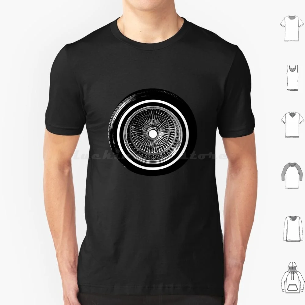 Lowrider Chrome Rims Wire Wheel T Shirt Men Women Kids 6Xl Impala Lowriderlifestyle Chevy Chicano Tattoo Hip Hop Southern