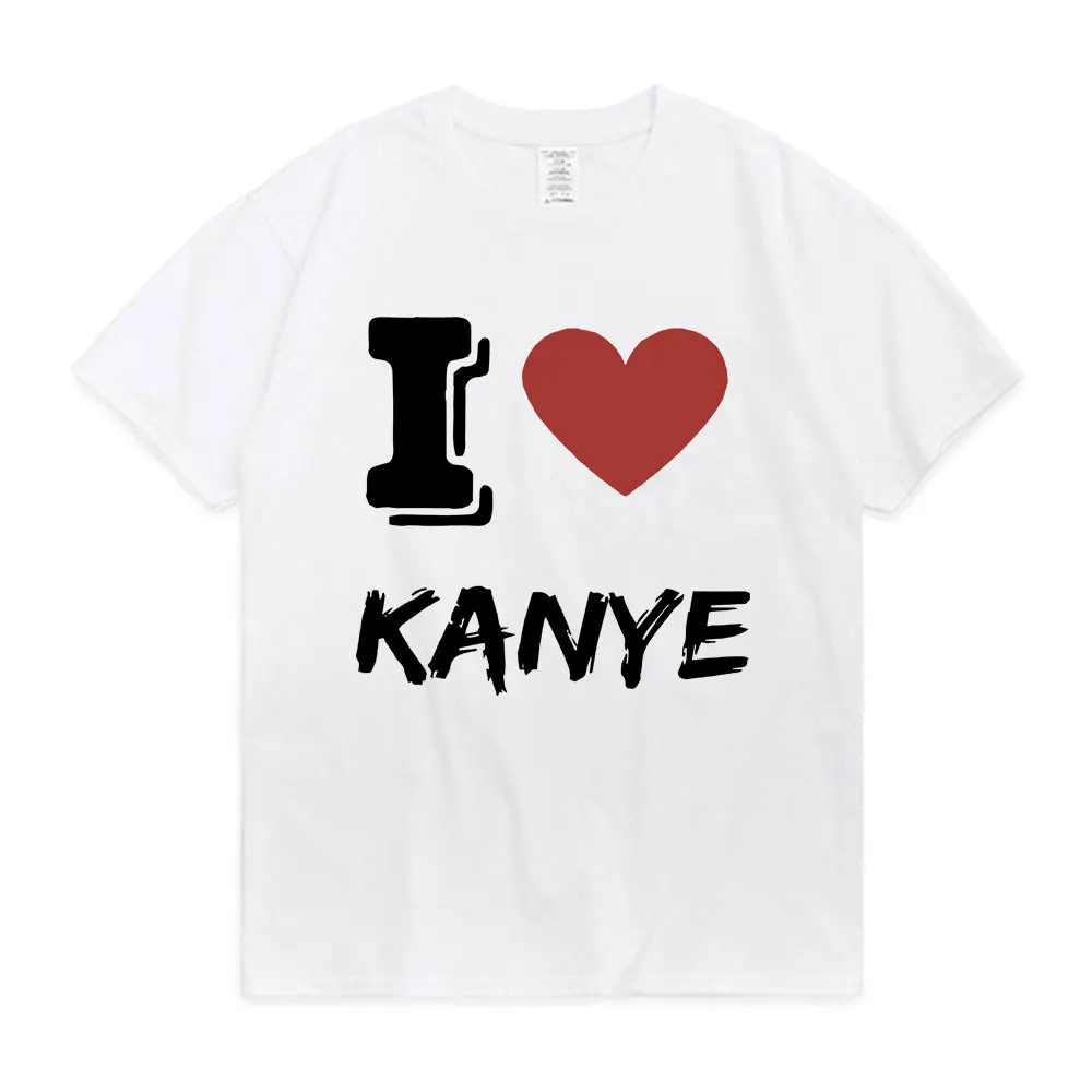 

Kanye West Yeezy T-shirt Women's Blouse Hip Hop 90s Vintage Clothes Rapper Fan Short Sleeve Top Male Retro Tees Men's Streetwear