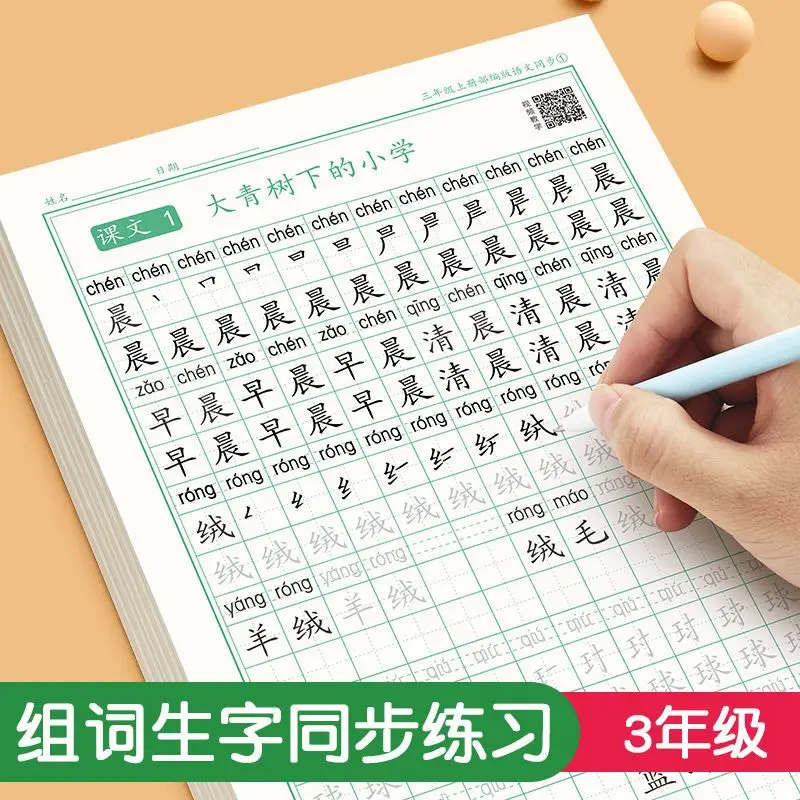 Primary School Students Practice Copybooks Chinese Textbooks Synchronous Stroke Order Radicals New Words Practice Calligraphy
