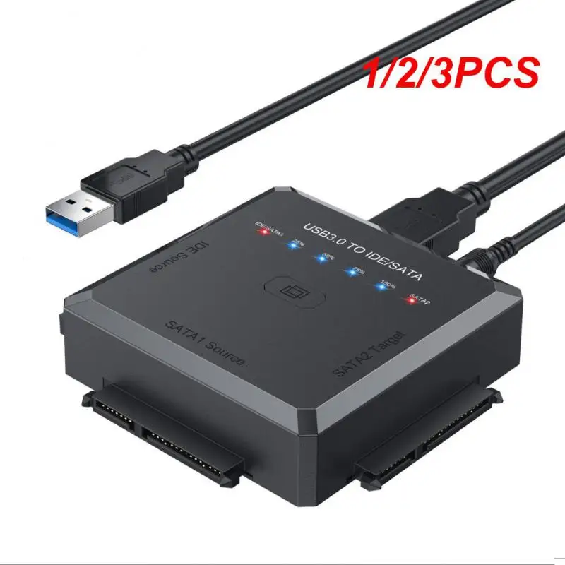 

1/2/3PCS Sata Cable Adapter Usb3.0 To Ide Support 2.5 Or 3.5inch External Ssd Hdd Sata Converter One-click Backup Function