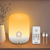 kids night light usb rechargeable table lamp for bedroom three color dimmable ambient home portable lighting personalized gifts