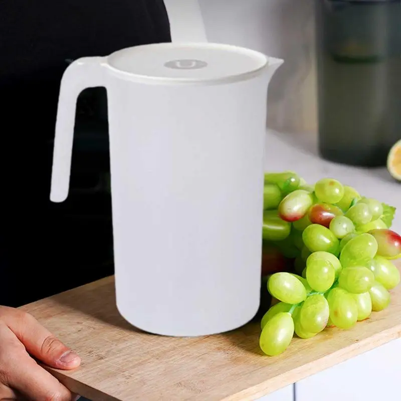 Ice Tea Pitcher For Fridge Heavy-Duty Shatterproof Pitcher With Lid Iced Tea Pitchers Easy Clean Heat Resistant Cold Kettle For