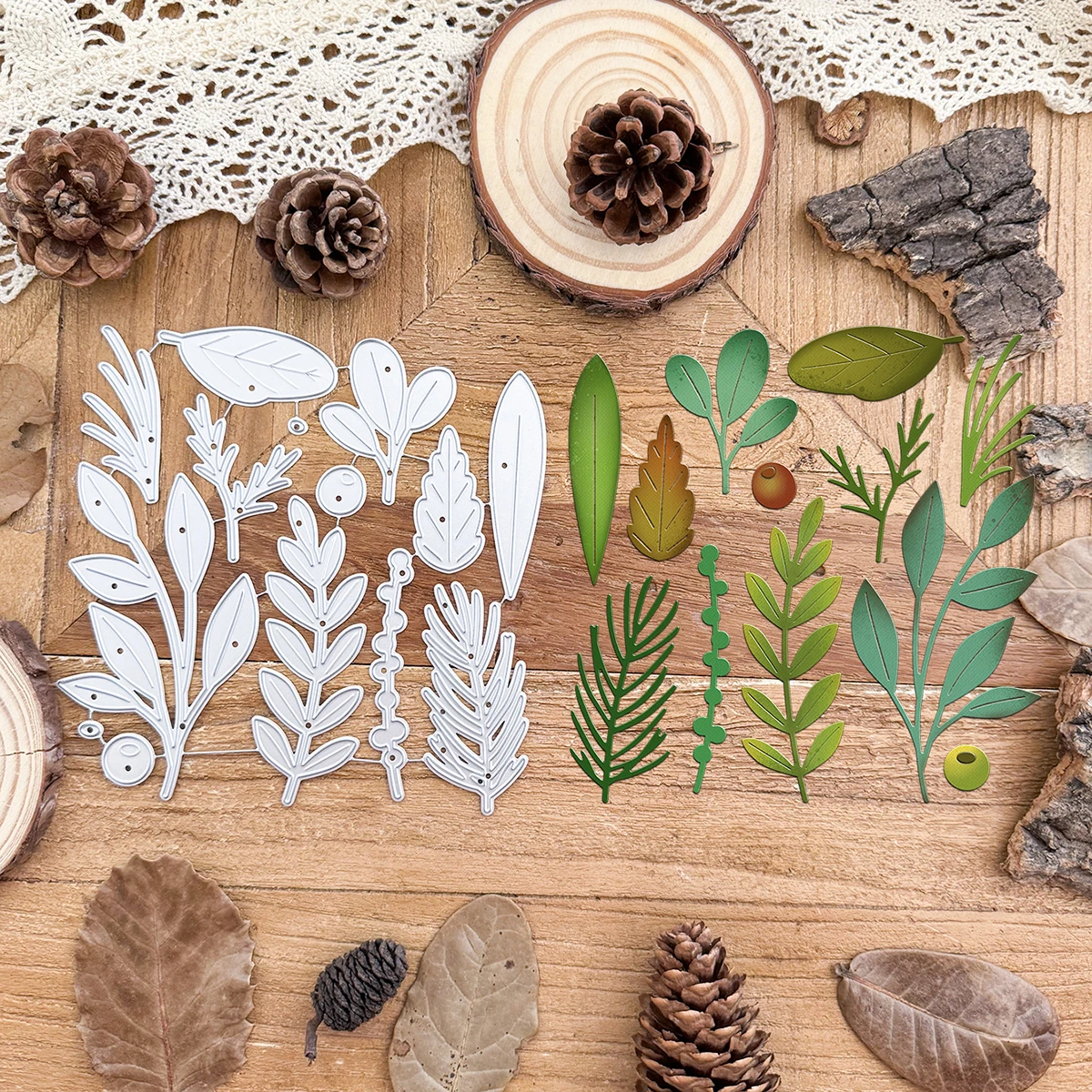 Красивые листья ветви металлические Вырубные штампы скрапбукинг декоративное