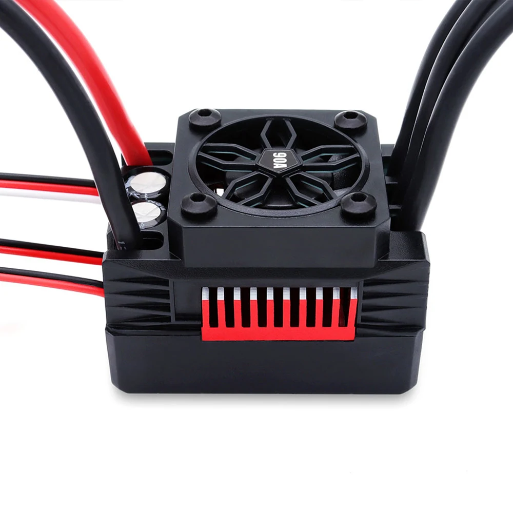 Фото Rocket V2 Supersonic 90A ESC водонепроницаемый бесщеточный сенсорный контроллер с 7,4 В/8,4 в 6A BEC для двигателя 3650 1:10 радиоуправляемые автомобильные запчасти №2