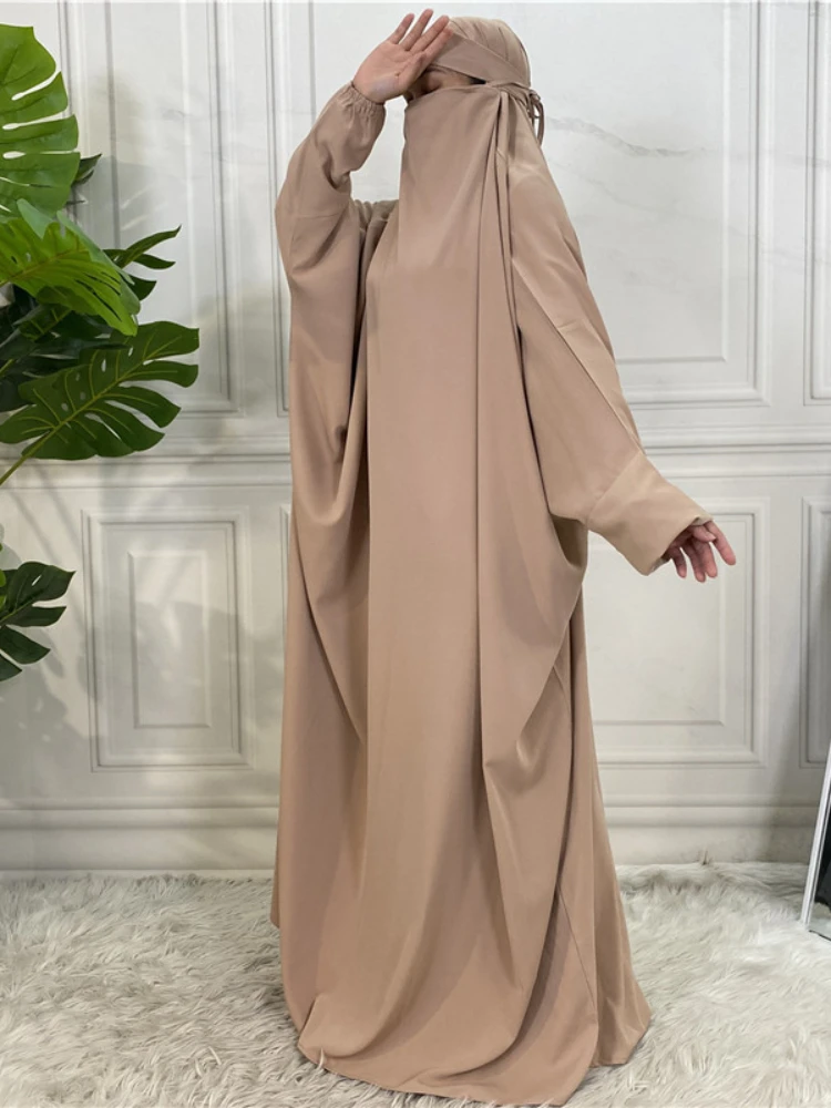 Ид с капюшоном, мусульманское женское платье, молитвенная одежда, цзилбаб, абайя, длинный химар, полное покрытие, рамадан, абайя, мусульманск...